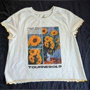 Monet Tournesols Cropped Tee